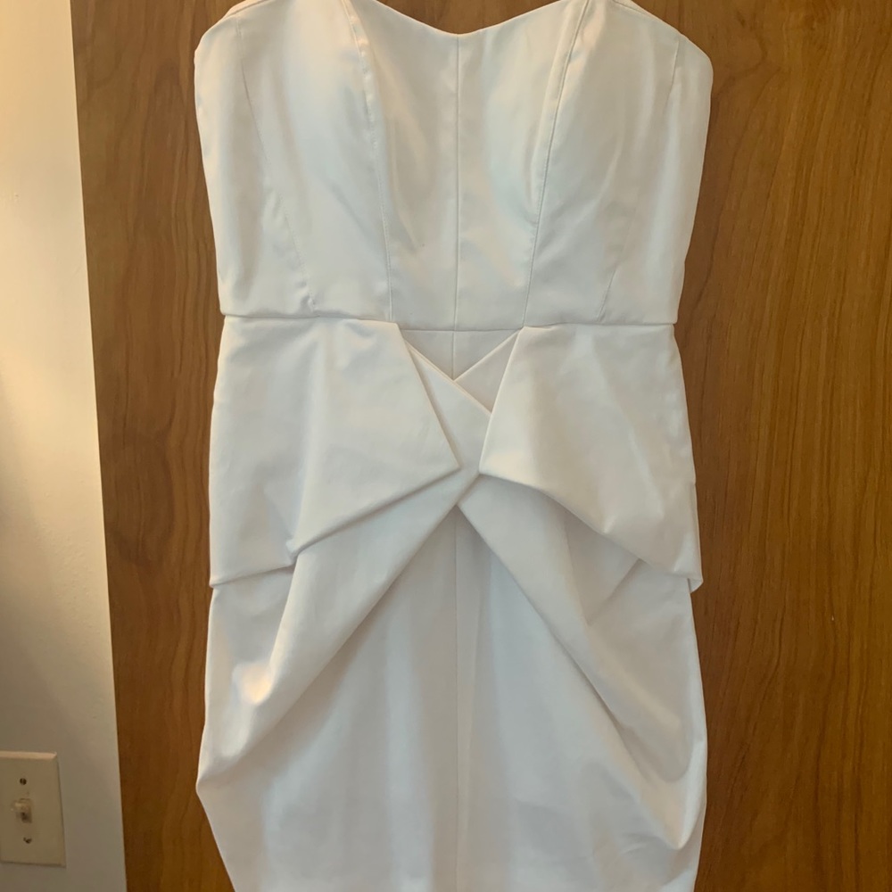 BCBG Generation, white strapless dress